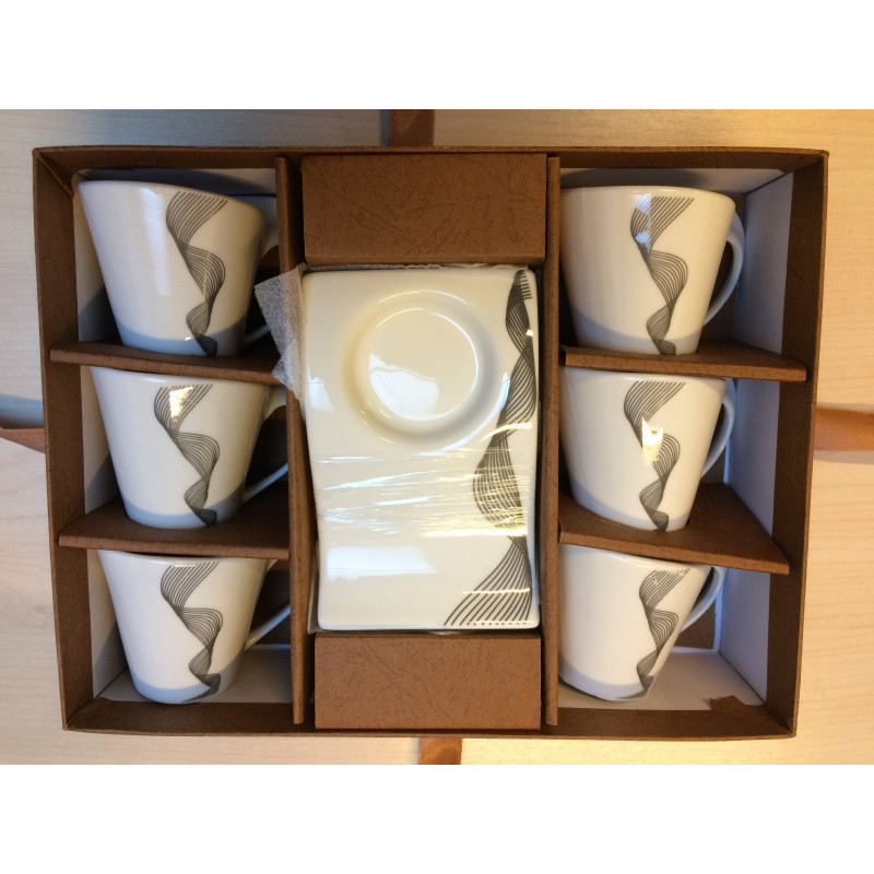 ga zo door cel Sinewi Complete Set Porselein Koffie Servies 12 Delig Servies Set.