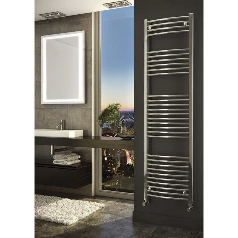 Gebogen Handdoekradiator Chroom 120 x 40 cm