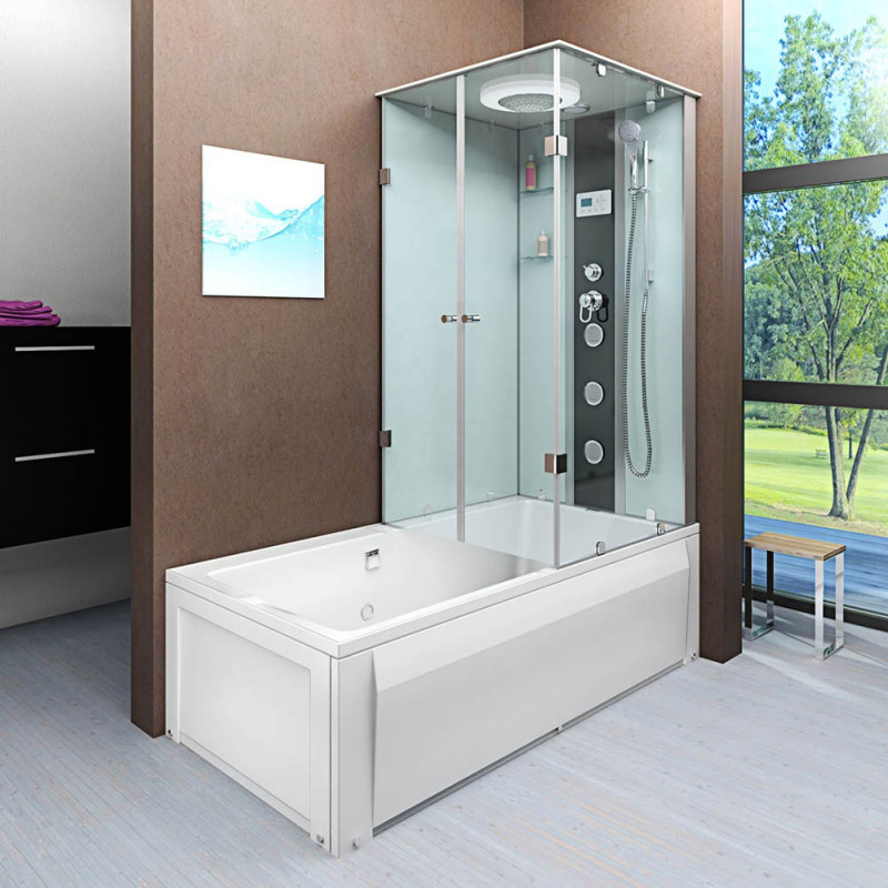 Douche- Bad Combinatie Loena-L 180x90x222CM Douche- Bad Combinatie Loena-L 180x90x222CM