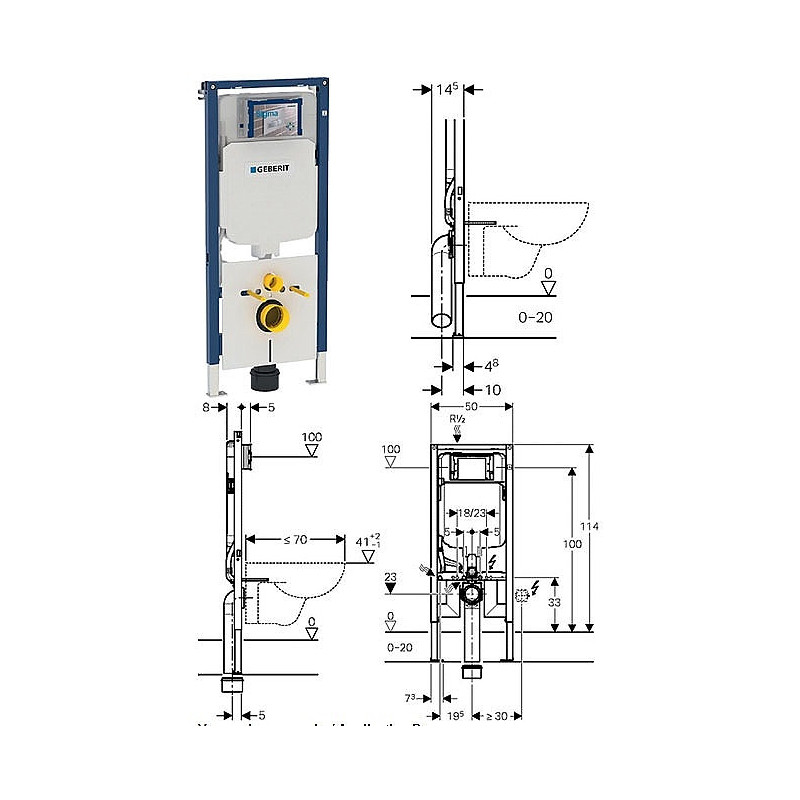 achterstalligheid milieu Afvoer Inbouwreservoir Geberit Duofix UP720 ruimtewinnend 8cm