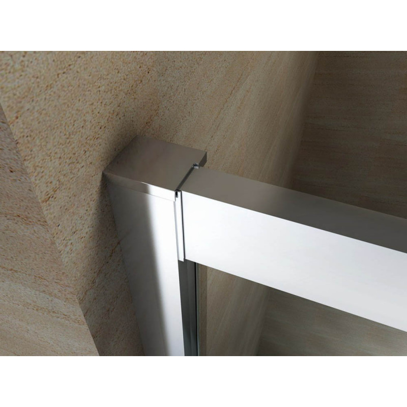 Douchecabine 100x100CM Kwartrond Floor LB- Mat Glas - Lage Douchebak