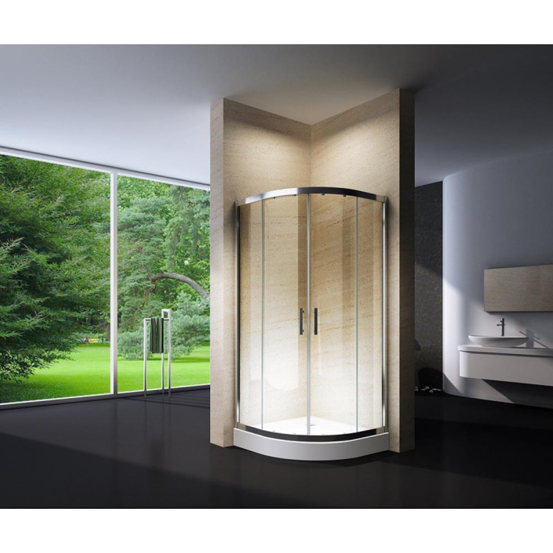 Douchecabine 80x80CM Kwartrond Floor HB- Helder Glas Douchecabine 80x80CM Kwartrond Floor HB- Helder Glas