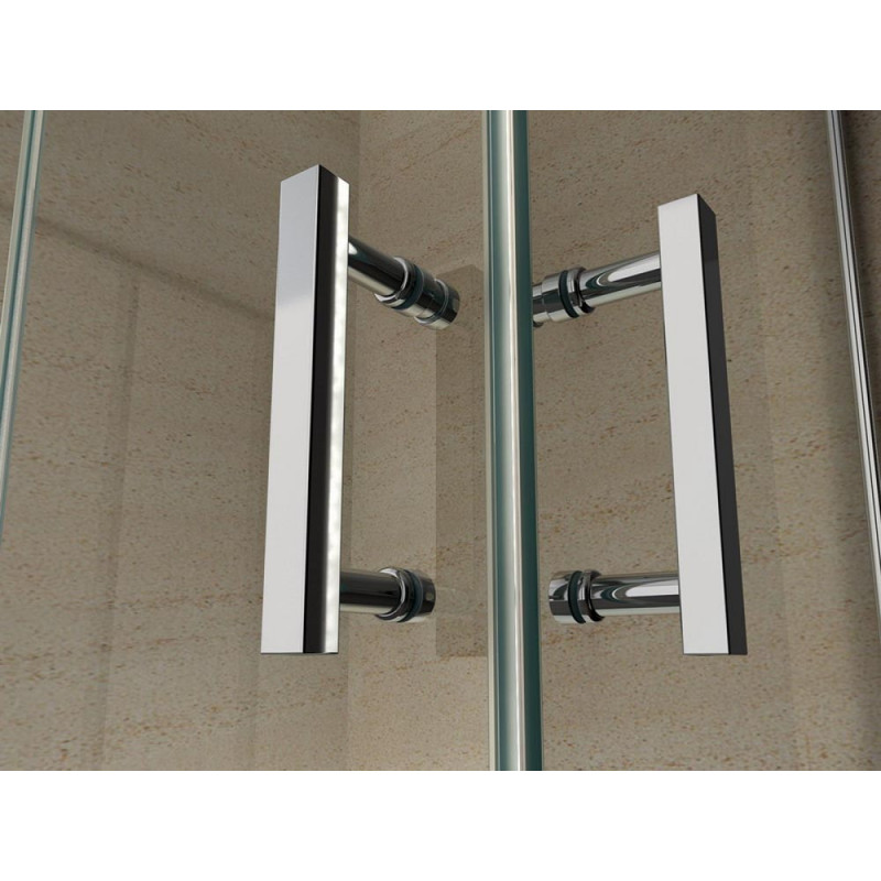Douchecabine 80x80CM Kwartrond Floor HB- Mat Glas