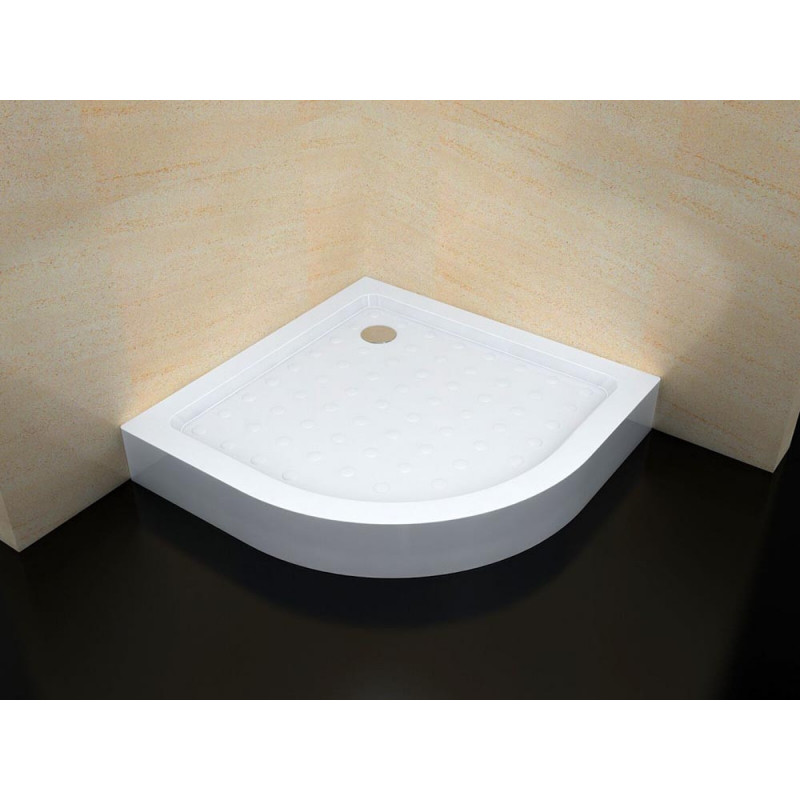 Douchecabine 100x100CM Kwartrond. Douchecabine en Hoge Douchebak 100