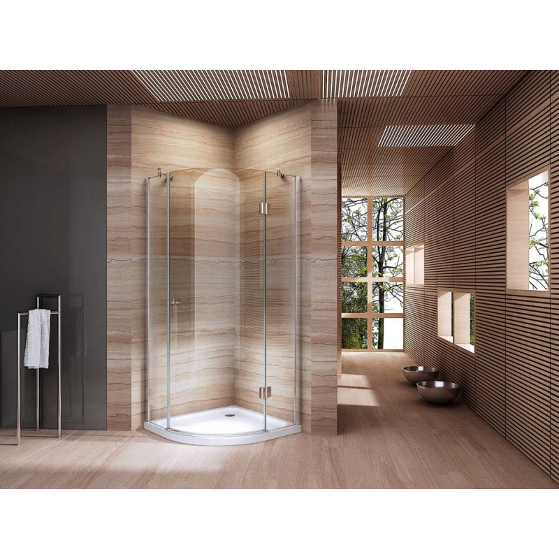 Douchecabine 90x90CM Kwartrond Delta LB- Scharnierdeur Douchecabine 90x90CM Kwartrond Delta LB- Scharnierdeur