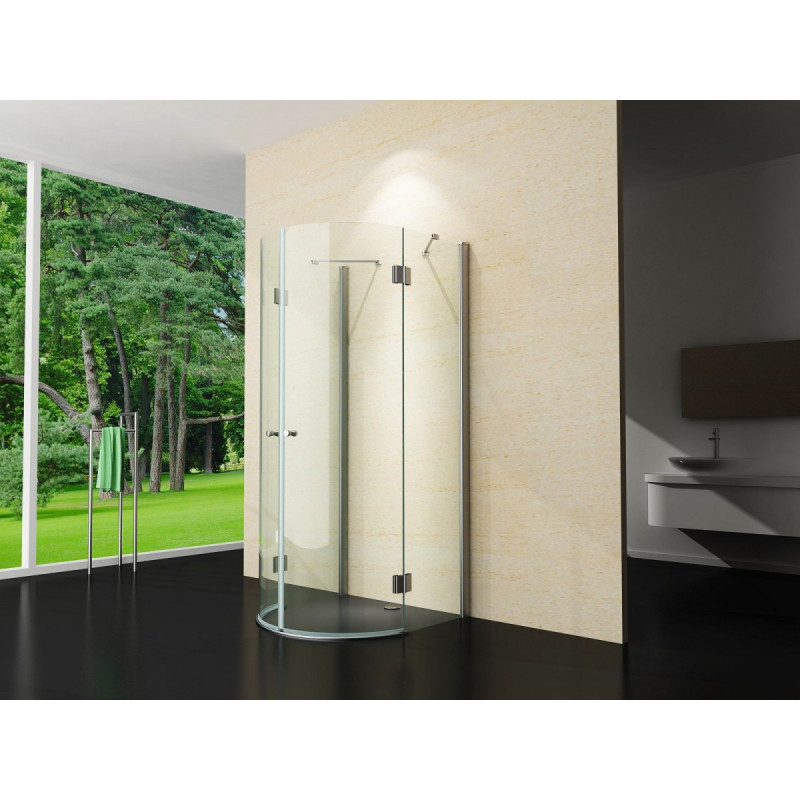 Douchecabine 90x90CM Halfrond Heidi- Helder Glas Douchecabine 90x90CM Halfrond Heidi- Helder Glas