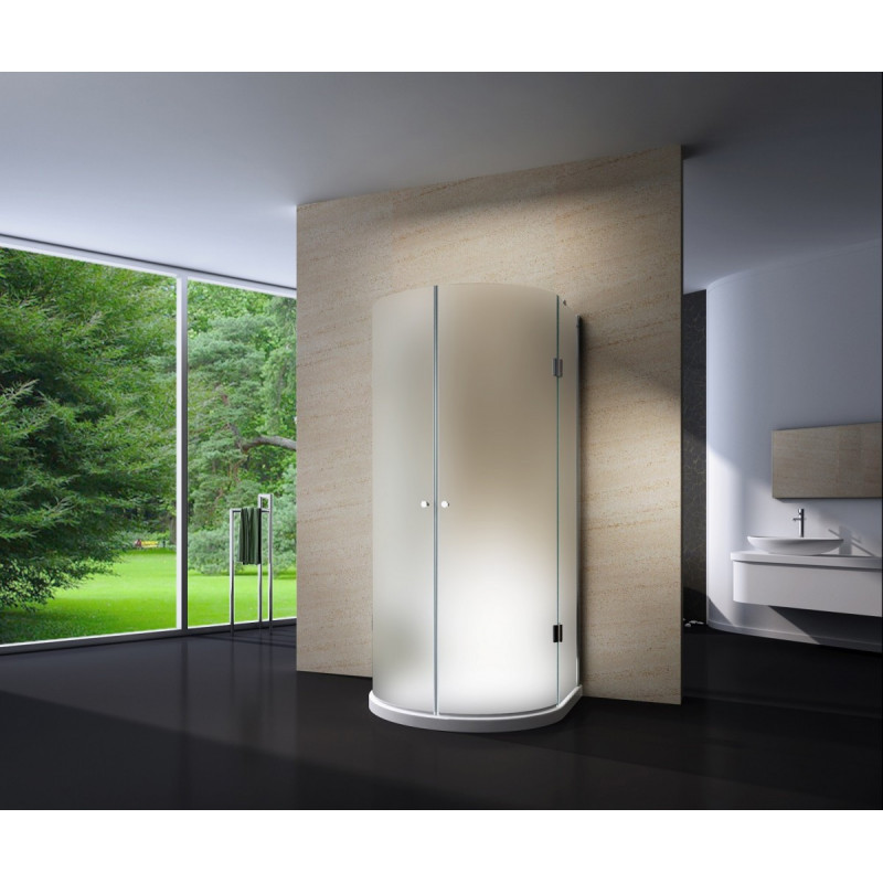Douchecabine 90x90CM Halfrond Heidi LB- Mat Glas Douchecabine 90x90CM Halfrond Heidi LB- Mat Glas
