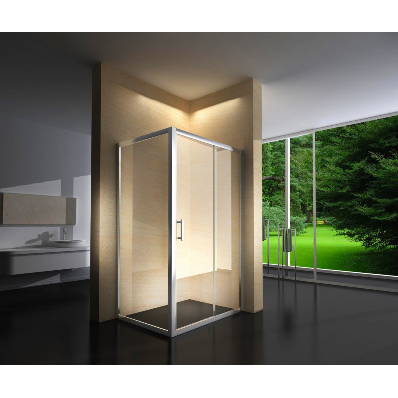 Douchecabine 100x80CM Rechhoekig Loebna- Helder Glas Douchecabine 100x80CM Rechhoekig Loebna- Helder Glas