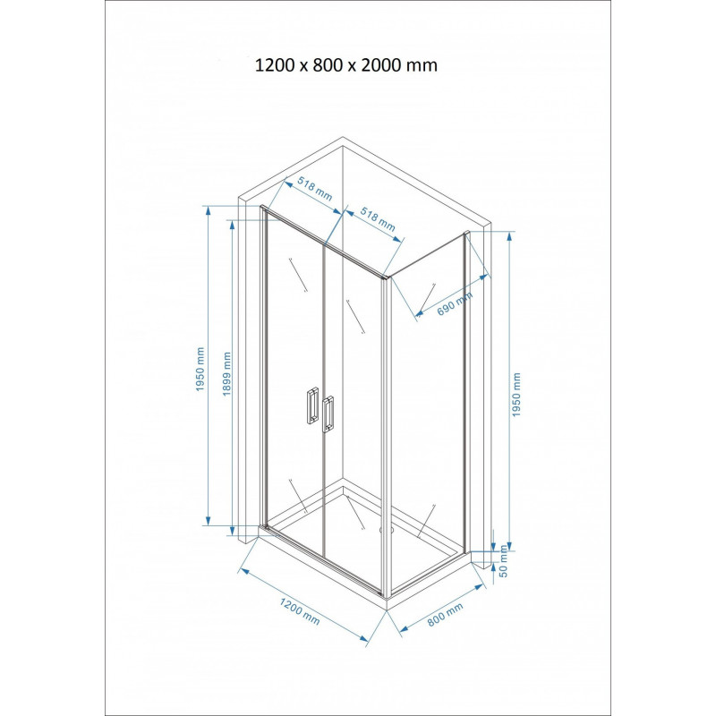 Rechthoekige Douchecabine 120X80. Douchecabine 120X80 Kopen?