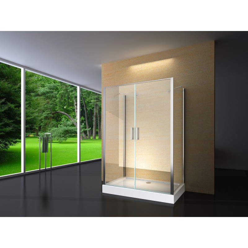 Douchecabine 120x80CM Rechthoekig Idaro HB- Helder Glas