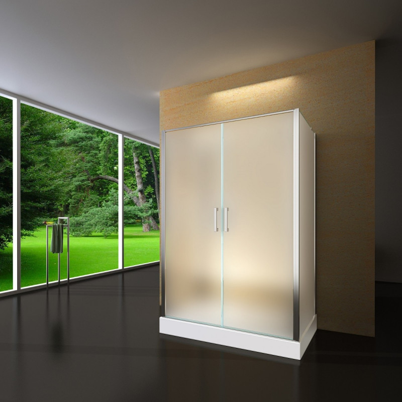 Douchecabine 120x80CM Rechthoekig Idaro HB- Mat Glas