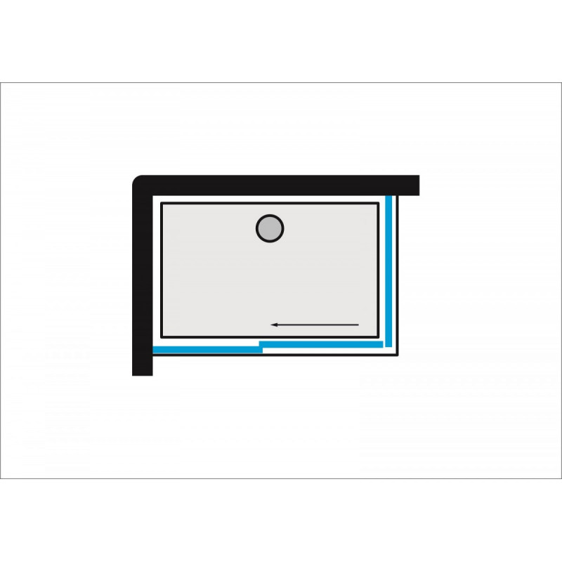 Douchecabine 120x90CM Rechthoekig Vita- Helder Glas
