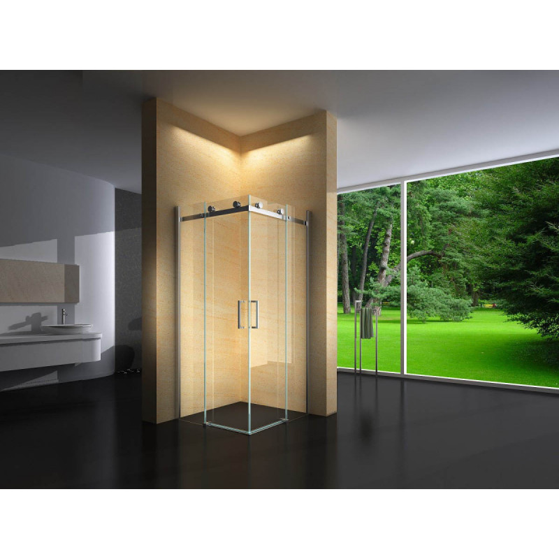 Douchecabine 90x80CM Vierkant Vivo- Helder Glas - Rechts Douchecabine 90x80CM Vierkant Vivo- Helder Glas - Rechts