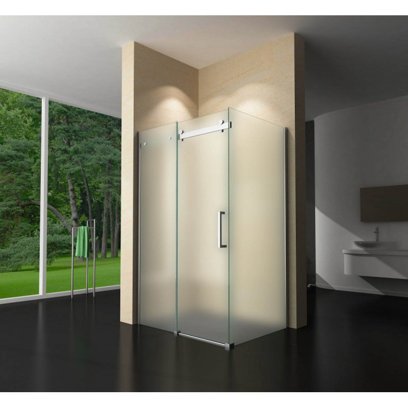 Douchecabine 120x90CM Rechthoekig Vita- Mat Glas. Rechts