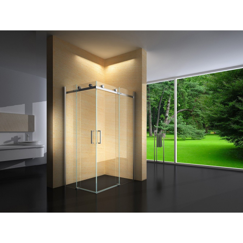 Douchecabine 100x80CM Vierkant Vivo- Helder Glas - Links Douchecabine 100x80CM Vierkant Vivo- Helder Glas - Links