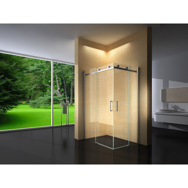 Douchecabine 100x90CM Vierkant Vivo- Helder Glas - Rechts