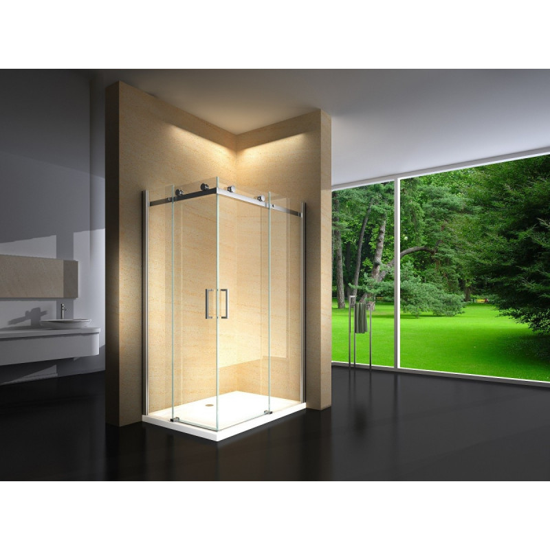Douchecabine 120x90CM Vierkant Vivo LB- Helder Glas - Links Douchecabine 120x90CM Vierkant Vivo LB- Helder Glas - Links