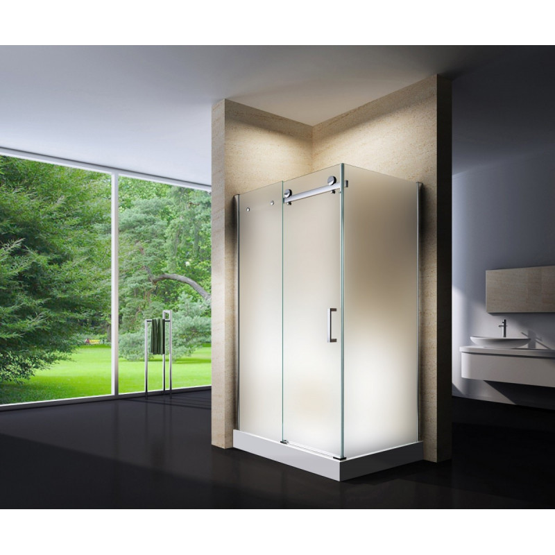 Douchecabine 120x90CM Rechthoekig Vita HB- Mat Glas. Rechts
