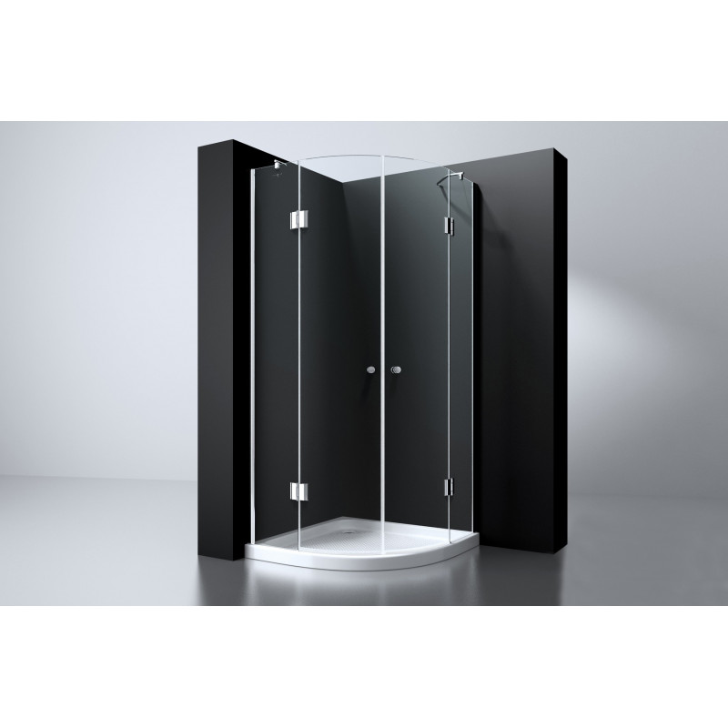 Douchecabine Kwartrond 100x100CM Presto. Helder Glas Douchecabine Kwartrond 100x100CM Presto. Helder Glas