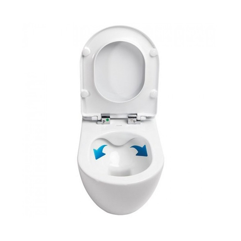 Rimfree wandcloset zonder sproeier