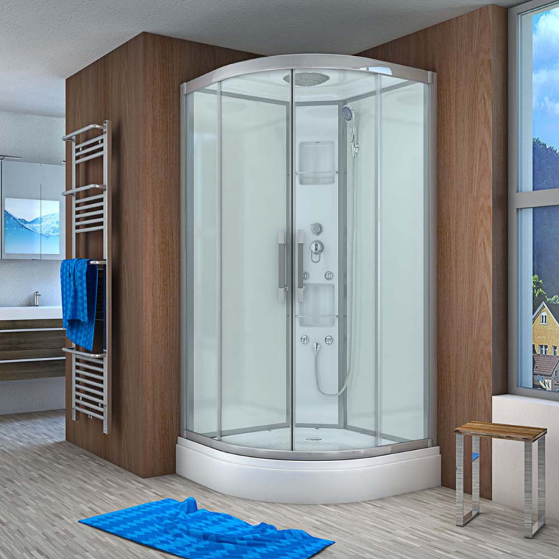 Compleet Gesloten Douchecabine Bronco 90x90x215 Kit Vrij