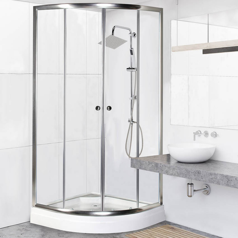 munt Onderzoek Pijnstiller Douche Cabine Clara 90 x 90 x 205 cm - Kwartronde Douchecabine 90 x 90