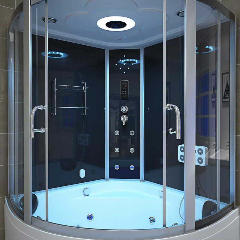 Bad Douche Combinatie 135x135. Bad Douche Stoom en Bubbelbad in 1