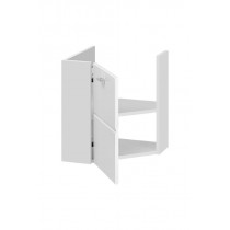 Modulo Badkamermeubel Met Wastafel | 120 Cm Mat Zwart Lamel Front Keramiek 1 Lade 102036