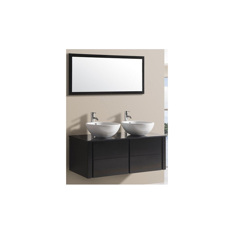Badkamermeubel Cleopatra 120 CM Zwart op Zwart Badkamermeubel Cleopatra 120 CM Zwart op Zwart