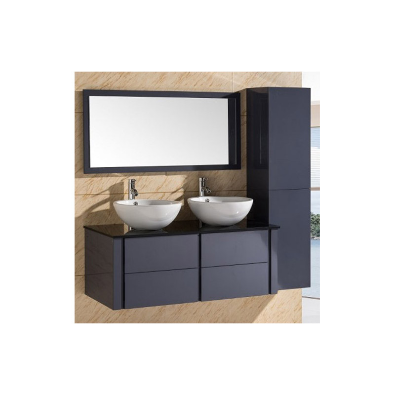 Badkamermeubel Cleopatra Antracito 120 CM + Kolomkast