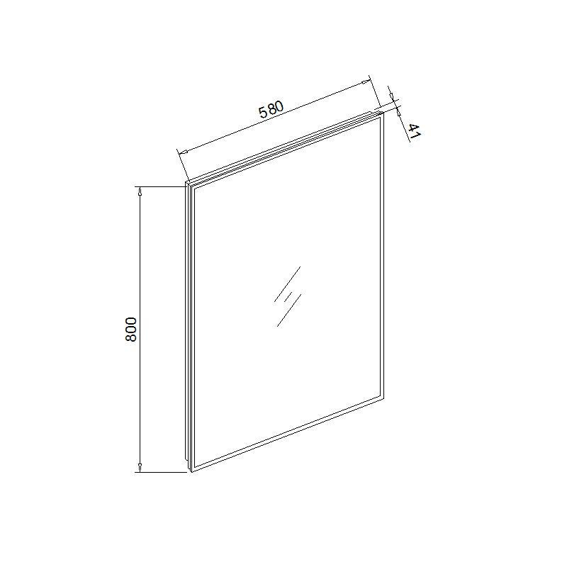 Spiegel "Super Led" 58 x 80 x 4,5 cm