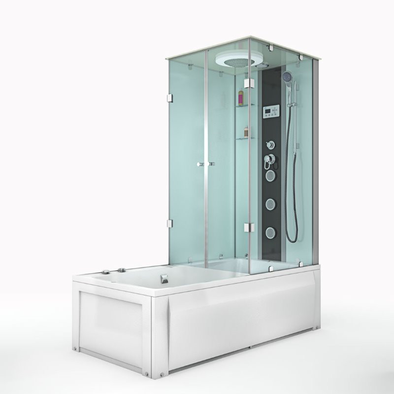 Douche- Bad Whirlpool Combinatie Silvus-L 180x90x222CM Douche- Bad Whirlpool Combinatie Silvus-L 180x90x222CM