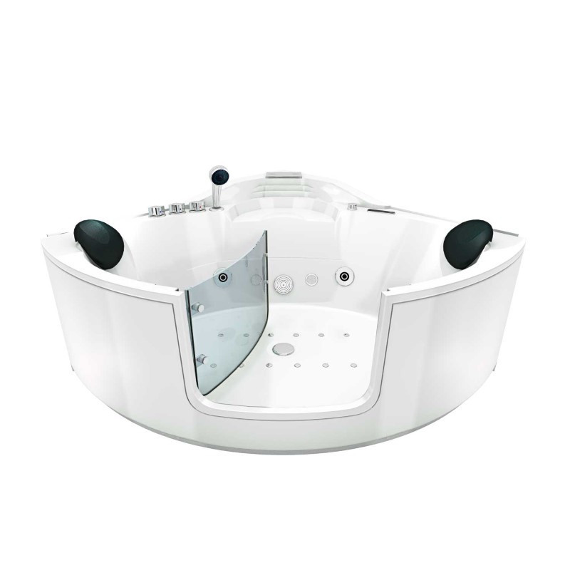 Bad Douche Whirlpool Stoom Combinatie Instapbad Rivera White 140X140X60CM