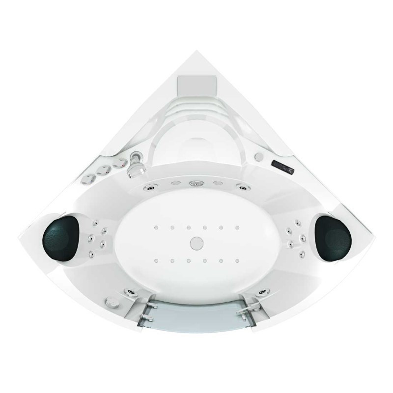Bad Douche Whirlpool Stoom Combinatie Instapbad Rivera White 140X140X60CM