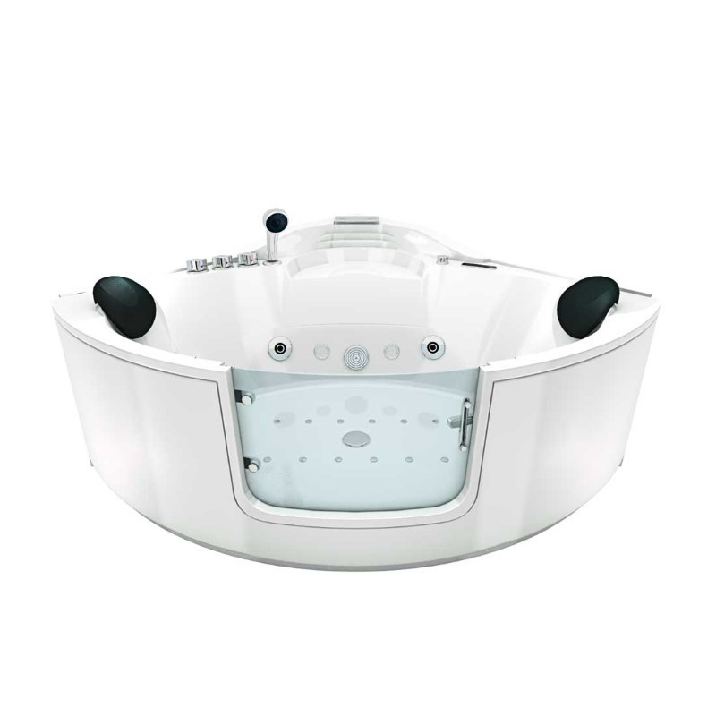 Bad Douche Whirlpool Stoom Combinatie Instapbad Rivera White 140X140X60CM