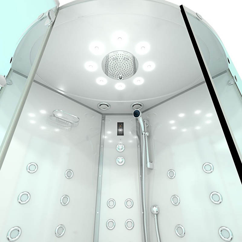 Bad Douche Whirlpool Stoom Combinatie Instapbad Rivera White 140X140X60CM