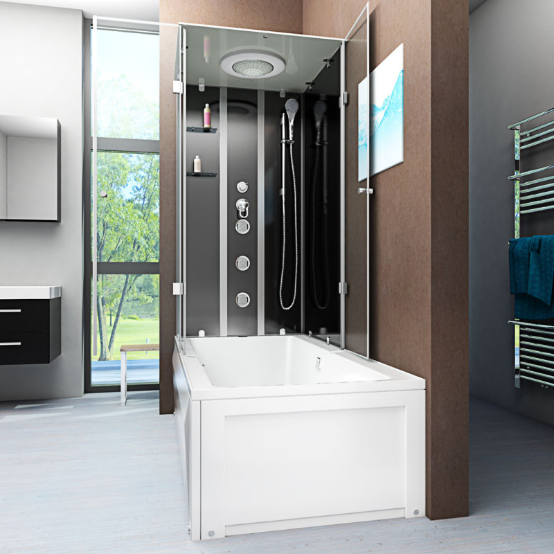 Douche Bad Combinatie Oslo R 180x90. Bad en Douchecabine Combinatie