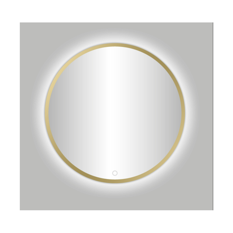 Led Badkamerspiegel Arco 80cm Mat Goud