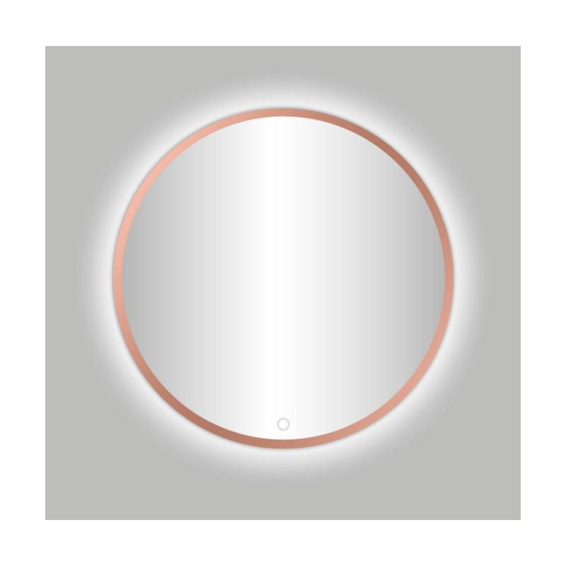 Led Badkamerspiegel Anvo 60cm Rosé Mat Goud
