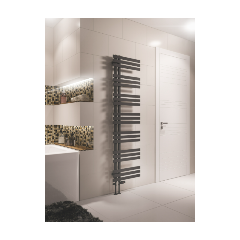 Design Handdoekradiator Hurley Mat Antraciet 180x60cm