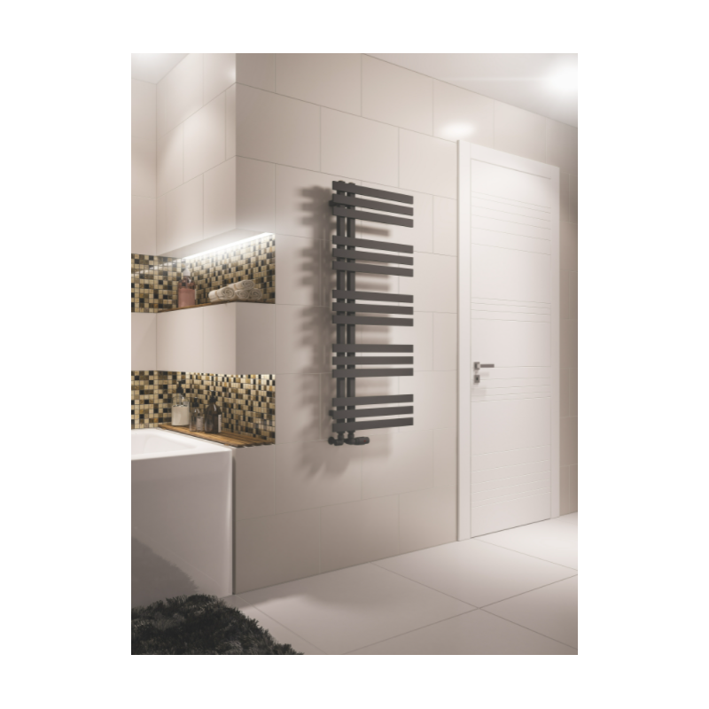 Design Handdoekradiator Hurley Mat Antraciet 120x50cm