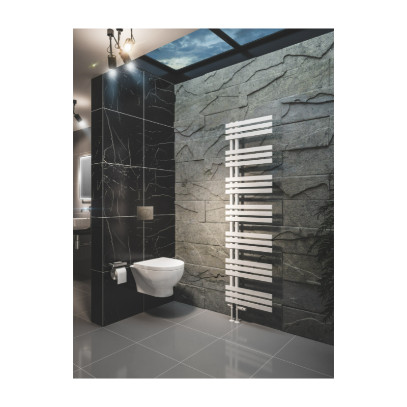 Design Handdoekradiator Hurley Mat Wit 180x50cm