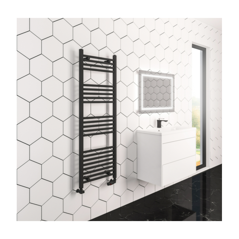 Design Handdoekradiator Wingrave Mat Zwart 160x40cm