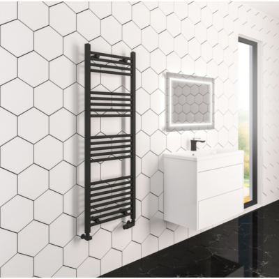 Design Handdoekradiator Wingrave Mat Zwart 180x40cm
