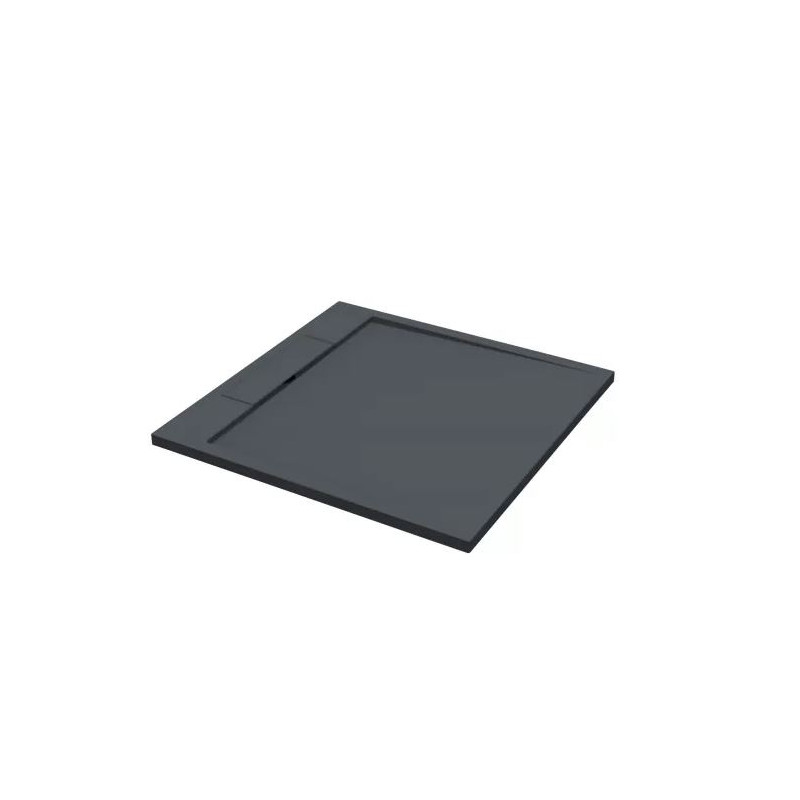 Lage Douchebak 90x90x3,5 cm Mat Zwart