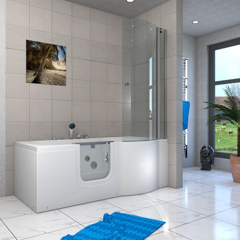 Instapbad Ligbad Whirlpool Vitra 170X85X200 Rechts