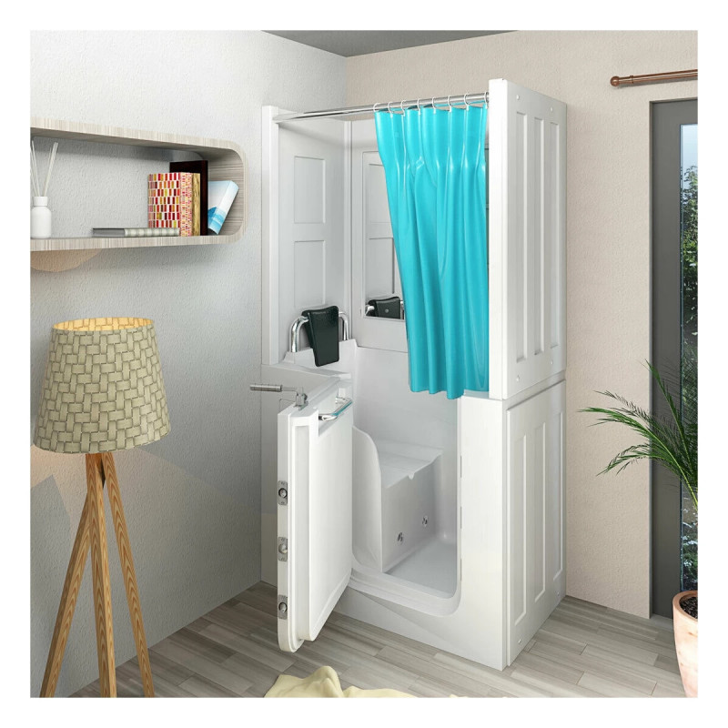Instap Zitbad Hydro Whirlpool Links Met Douche Opbouw 110X68X114
