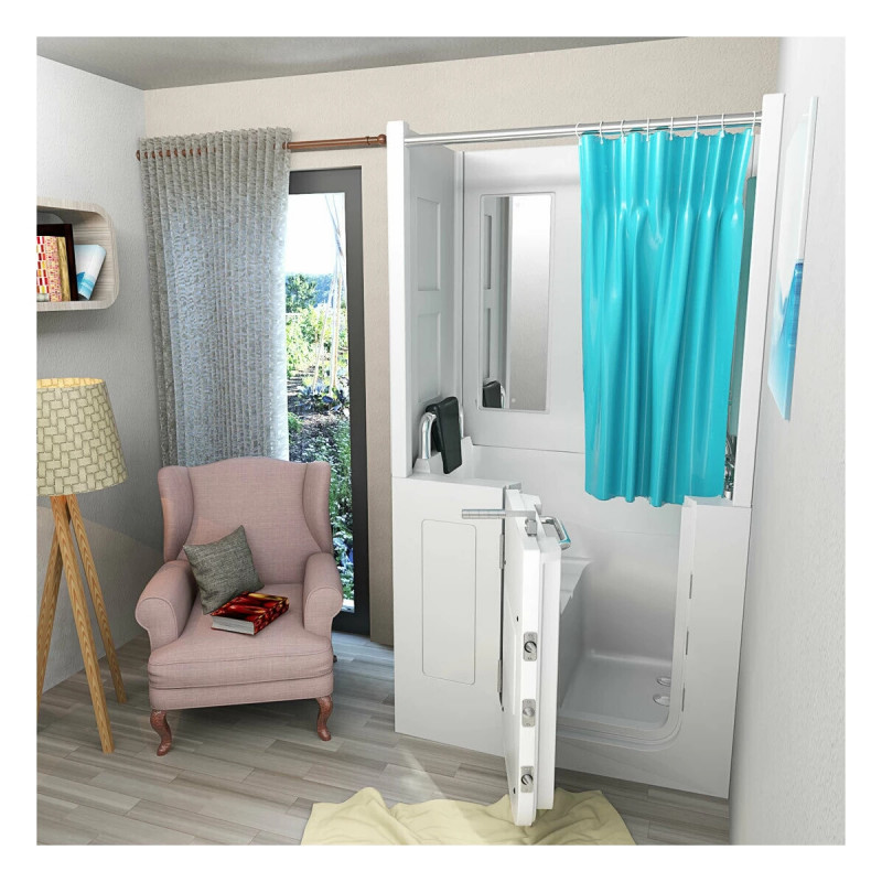 Instapbad Zitbad Hydro Met Opbouw Douche 110X68X114