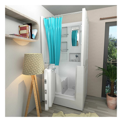 Instap Zitbad  Flush Whirlpool Links Met Douche Opbouw 100X78X113