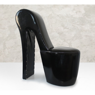 Mos Peregrination Benodigdheden Pump Stoel Zwart Print. Pump Hak Stoel Design Hocker